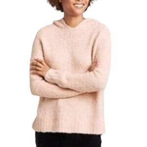 A New Day Light Pink Hooded Knit Sweater XS